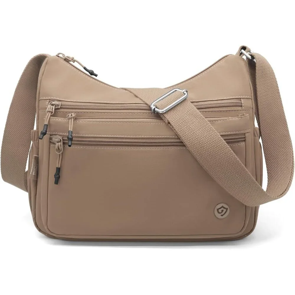 Women Shoulder Handbag Nylon Crossbody Purse Zipper Travel Organizer